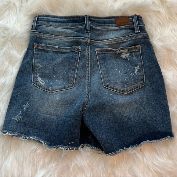 Judy Blue Shorts Judy Blue Distressed Paint Splatter Denim Shorts